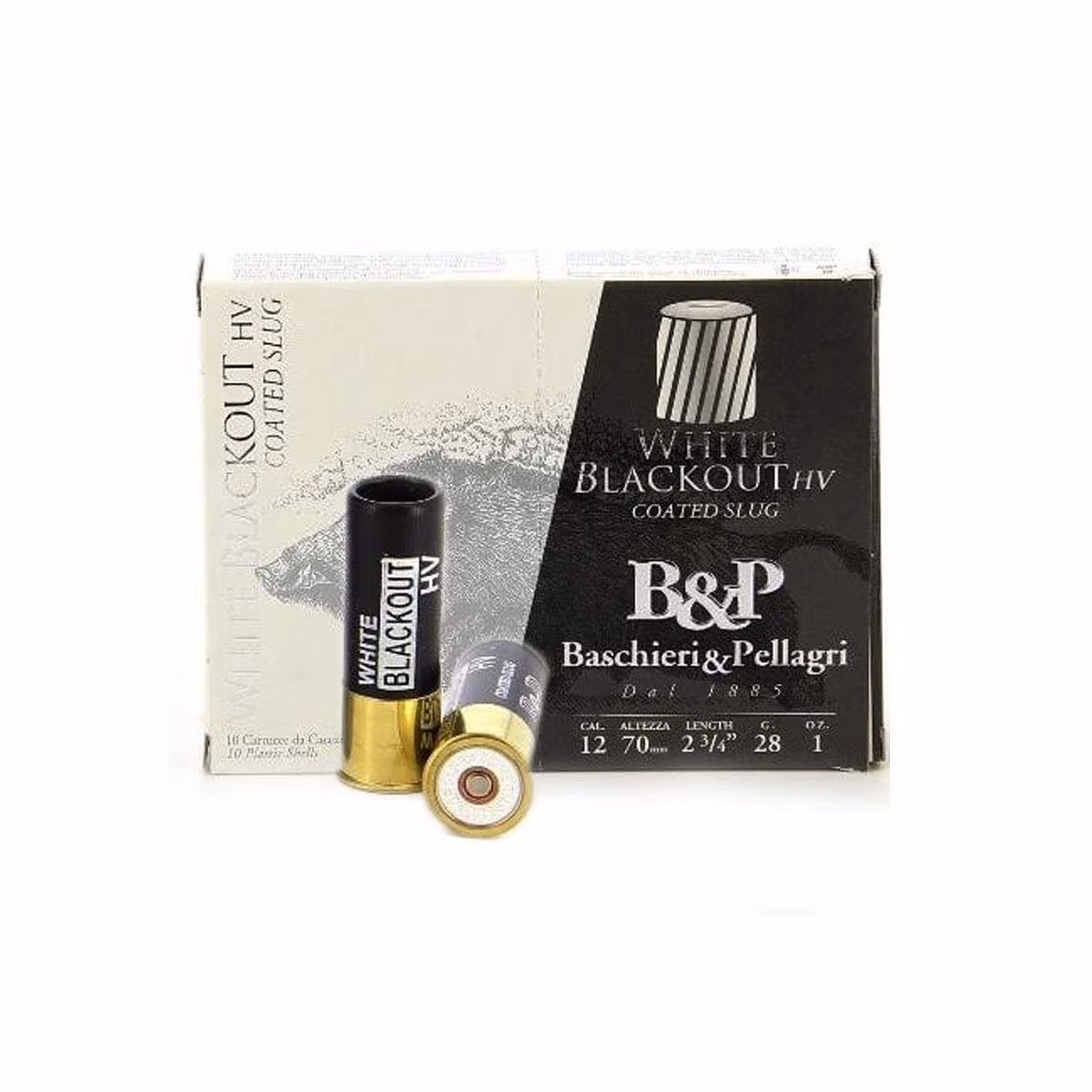 B&P BIG GAME PALLA WHITE BLACKOUT HV TEK KURŞUN – 12 CAL