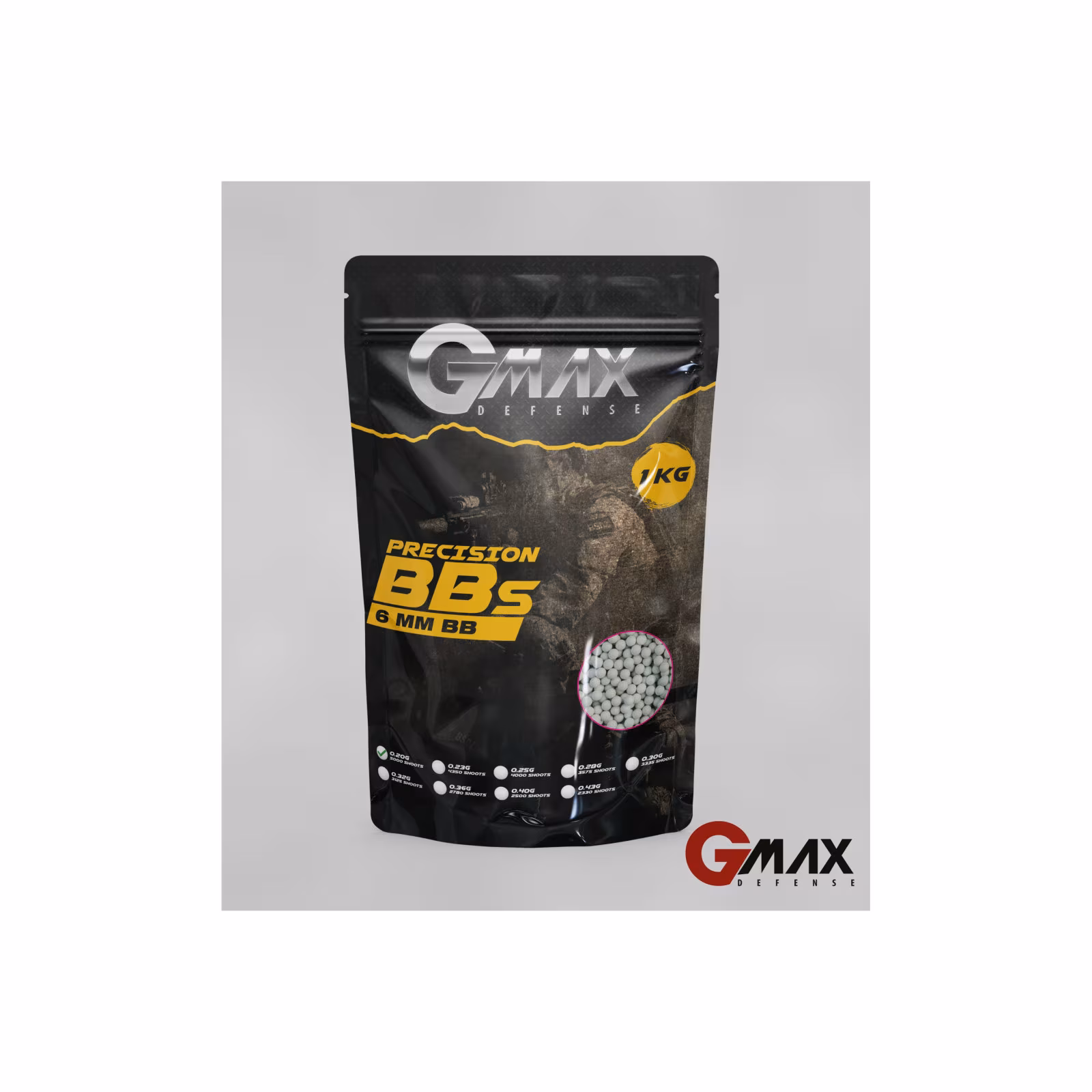 GMAX DEFENSE 0,20 GR 6MM AİRSOFT BB 1 KG ( 5000 ADET )